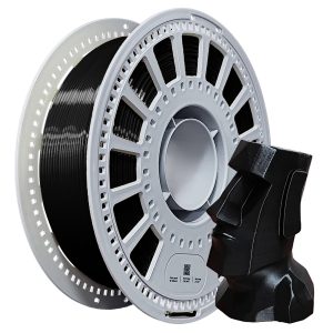 Silk Black PLA Filament 1.75mm, High Speed Metallic 3D Printer Filament, Glossy Smooth Finish, ±0.03mm Accuracy, No Clog Tangle Free AMS Friendly Plastic Spool, 1kg (2.2lbs)