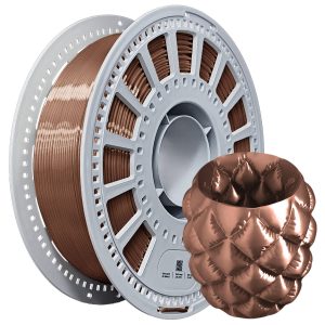 Silk PLA Filament 1.75mm, High Speed Metallic 3D Printer Filament, Glossy Smooth Finish, ±0.03mm Accuracy, No Clog Tangle Free AMS Friendly Plastic Spool, 1kg (2.2lbs)